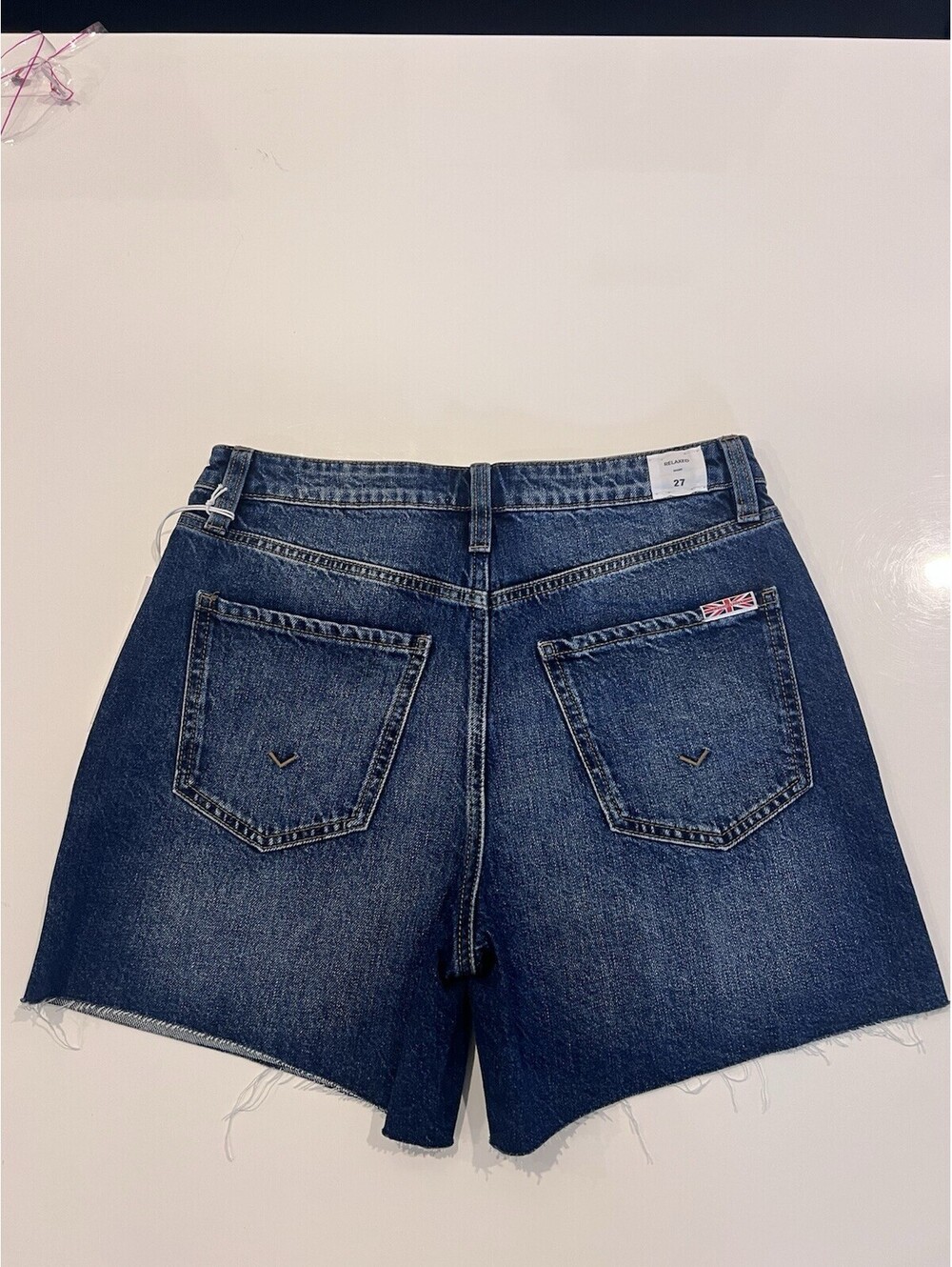 $135 New Hudson 5” Relaxed Raw Hem Denim Shorts Sparrow Size 27 - Picture 6 of 11